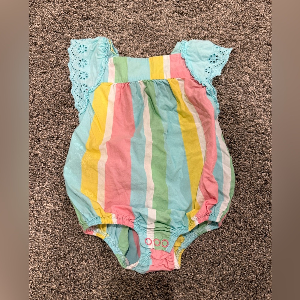 Colorful Striped Kids One Piece
